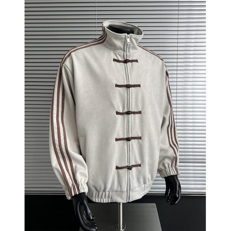 Men's and women's stand-up collar jackets
