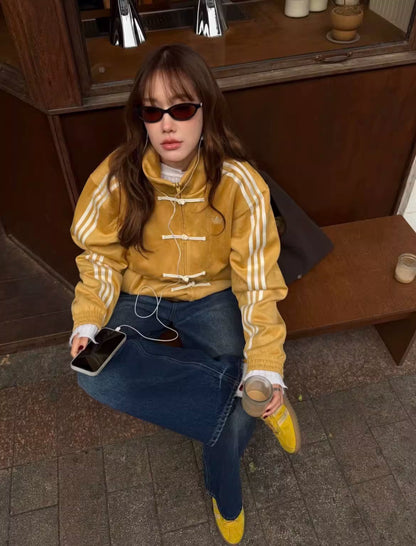 Men's and women's stand-up collar jackets