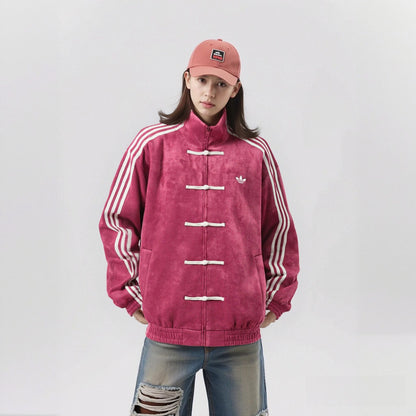 Men's and women's stand-up collar jackets