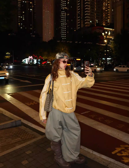 Men's and women's stand-up collar jackets